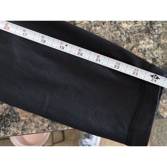 Lululemon Athletica Mesh Cut Leggings Details Woman’s Size 6 Black Logo B2 - Picture 5 of 6